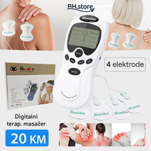 Učitajte sliku u preglednik galerije, DIGITALNI TERAPEUTSKI ELEKTRO MASAŽER SA 4 ELEKTRODE